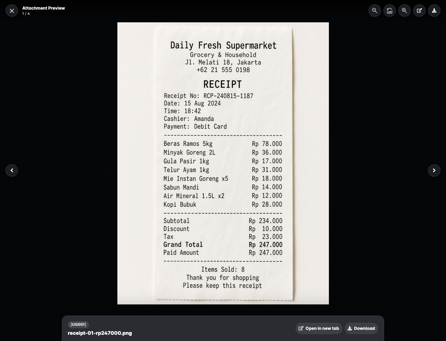 Attachment image preview