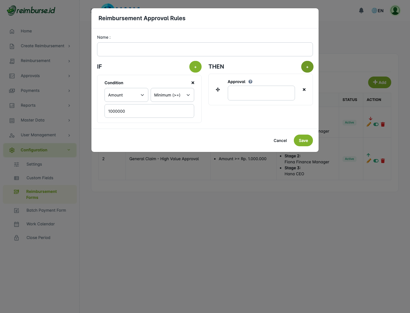 Contoh Kondisi Aturan