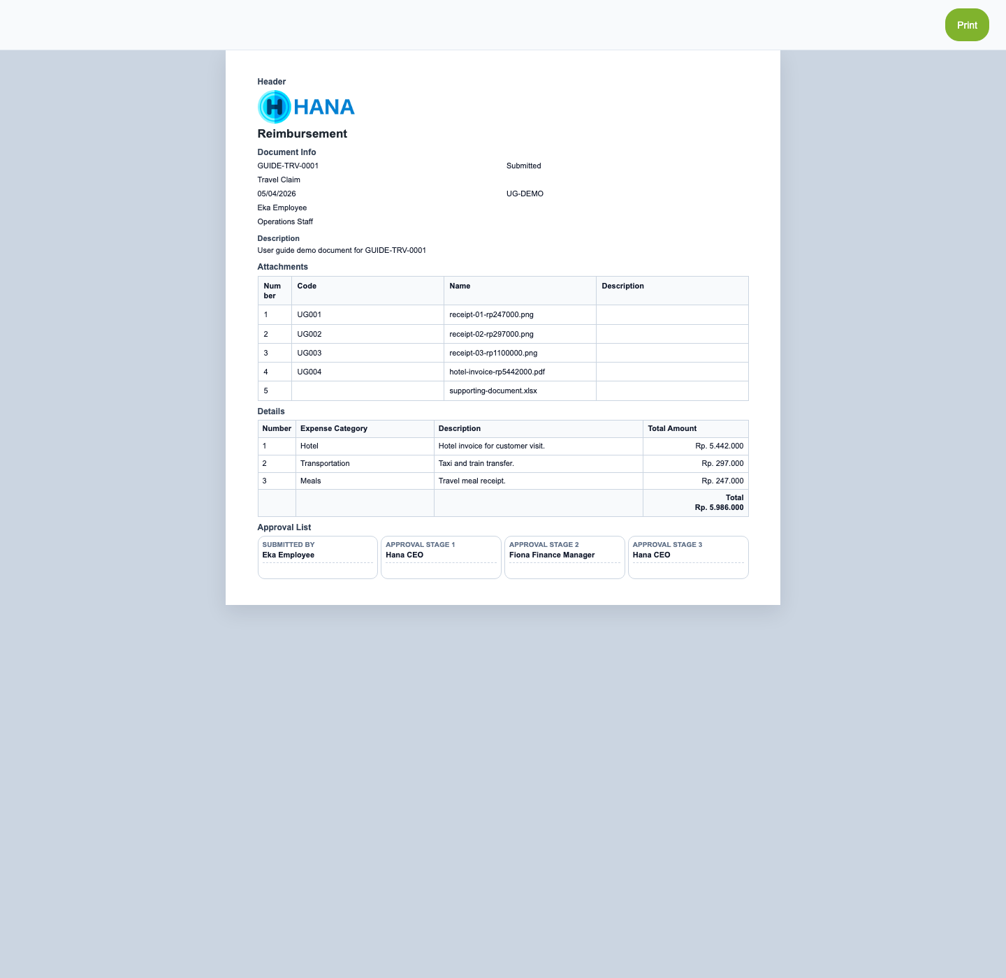 Print Reimbursement